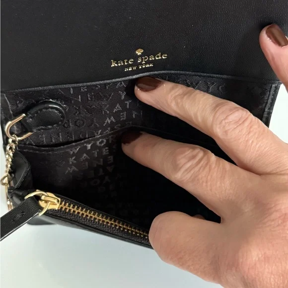 Kate Spade Small Bifold Black Keychain Wallet - Picture 7 of 12